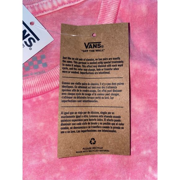 New Vans Junior V Wash Front Tie Tee M - Picture 13 of 13